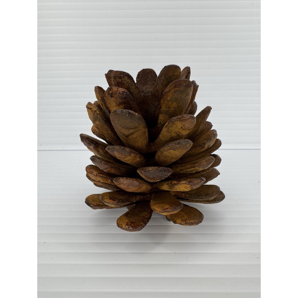 Vintage Cast Iron Pinecone Paperweight Rustic Cabin Decor Heavy Metal Pine Cone